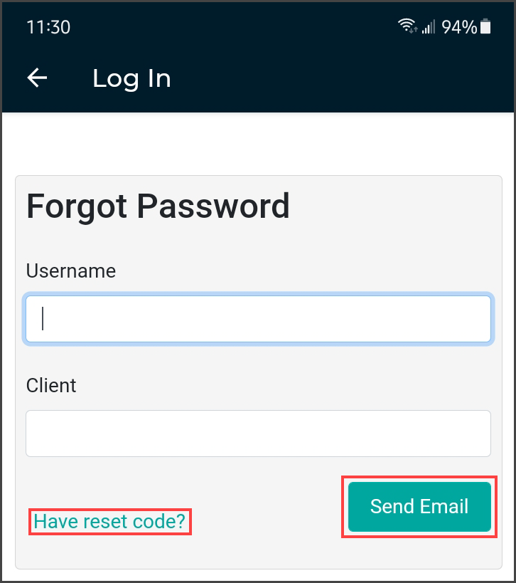 Forgot Password