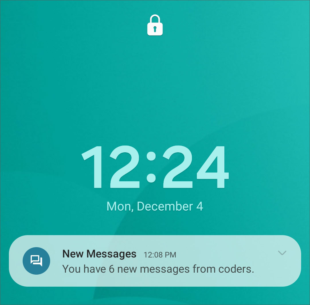 Lock Screen Notification