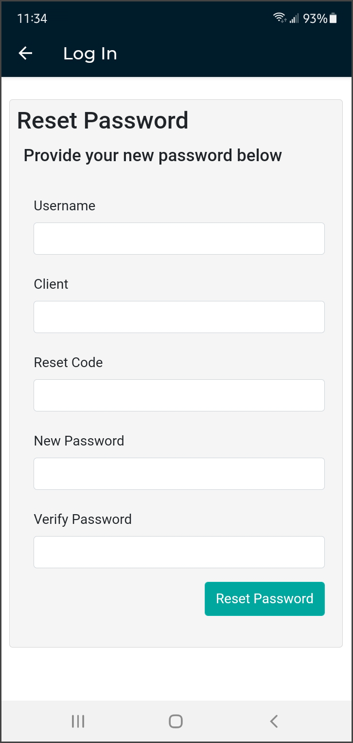 Reset Password