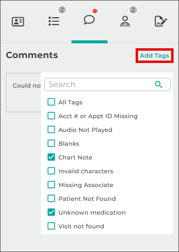 Comment Tags