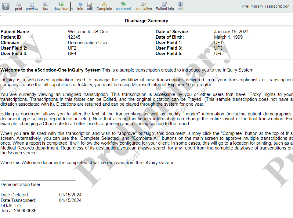 Transcription Viewer