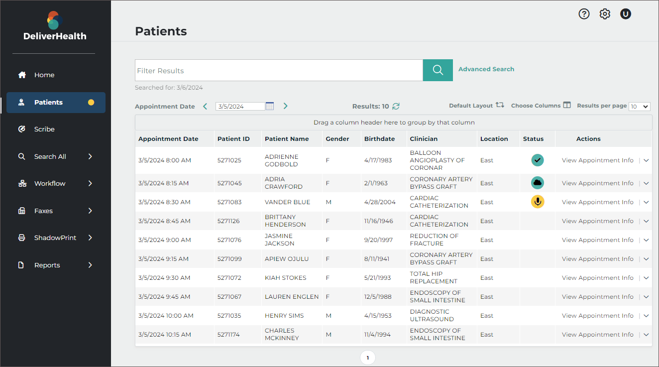 Patients Tab